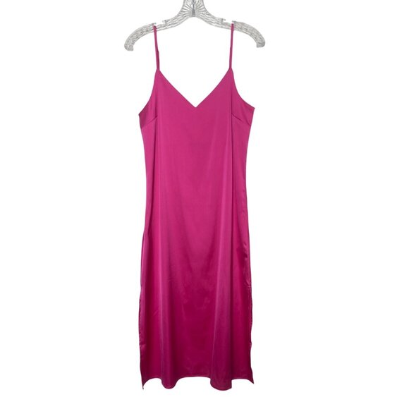 The Drop Ana Slip Dress Womens Small Hot Pink New Silky Adjustable Straps - Picture 1 of 9